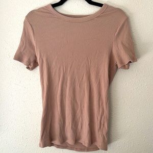 Dip brand dusty rose ribbed Tee shirt